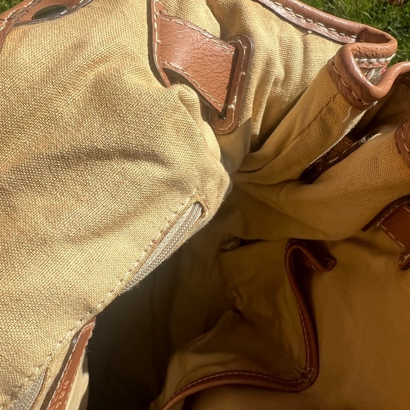 Miriam’s Fossil Patchwork Stripe Hobo 💚🧡💛Purse Bag Tote W/Leather Trim 👜 - Picture 12 of 12